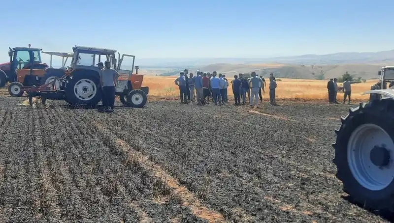 Yozgat’ta Korkunç Yangın: 100 Dönüm Tarla Küllere Döndü