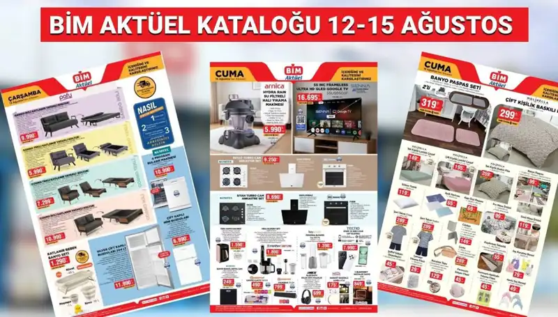 BİM’in 12-15 Ağustos 2025 Aktüel Kataloğu: Yeni Ürünlerle Dolu!