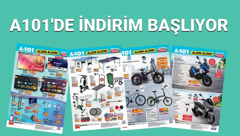 A101'in 12 Haziran Aktüel Kataloğu: Beyaz Eşya ve Spor Ürünleriyle Dolu!